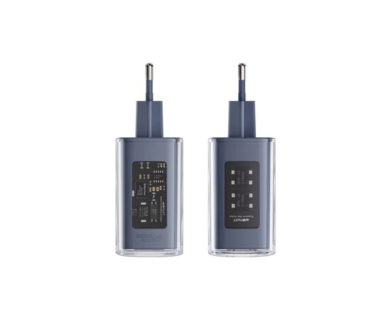 Зарядное устройство Acefast 3xUSB 65W (2xUSB-C+USB-A) Gan A45 Fast Charger Mountain mist (6974316282099), изображение 4 Зарядное устройство Acefast 3xUSB 65W (2xUSB-C+USB-A) Gan A45 Fast Charger Mountain mist (6974316282099), изображение 4