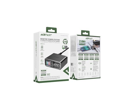 Зарядное устройство Acefast 4xUSB 218W (3xUSB-C + USB-A) Gan Z4 Fast Charger (6974316282587), изображение 9 Зарядное устройство Acefast 4xUSB 218W (3xUSB-C + USB-A) Gan Z4 Fast Charger (6974316282587), изображение 9
