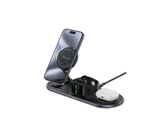 Зарядное устройство Acefast Wireless QI 3in1 15W E19 Qi2 (6974316283096), изображение 4 Зарядное устройство Acefast Wireless QI 3in1 15W E19 Qi2 (6974316283096), изображение 4