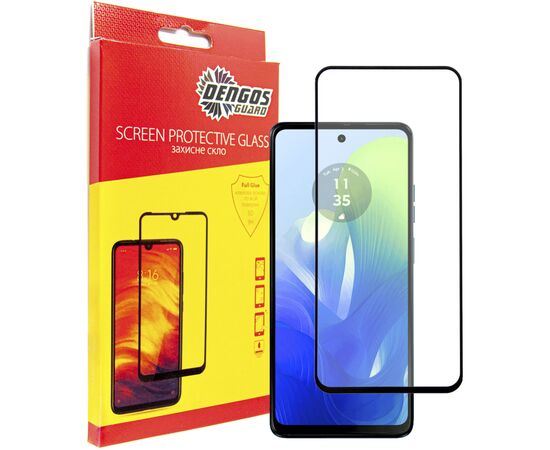 Стекло защитное Dengos Full Glue Motorola Moto G04 (black) (TGFG-354)