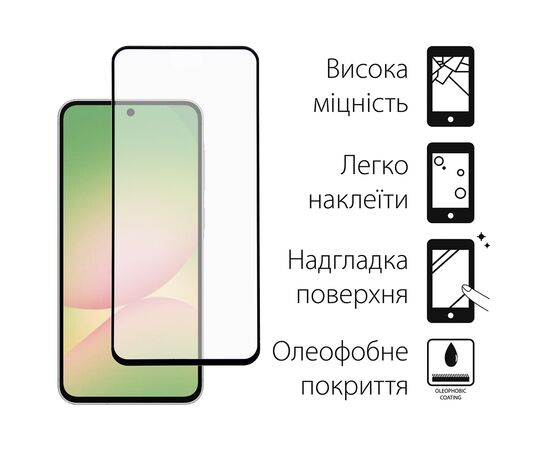 Стекло защитное Dengos Full Glue Samsung Galaxy A56 5G (black) (TGFG-388), изображение 2 Стекло защитное Dengos Full Glue Samsung Galaxy A56 5G (black) (TGFG-388), изображение 2