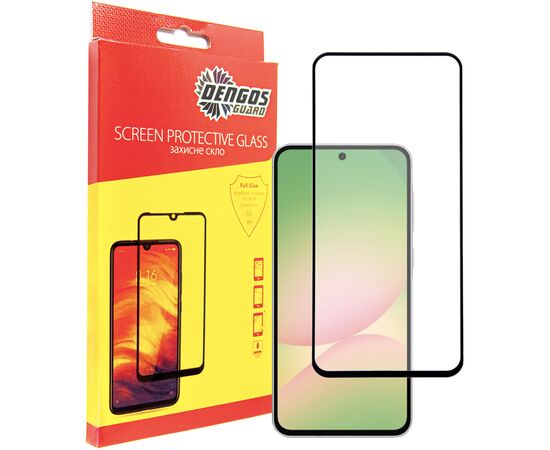 Стекло защитное Dengos Full Glue Samsung Galaxy A56 5G (black) (TGFG-388)