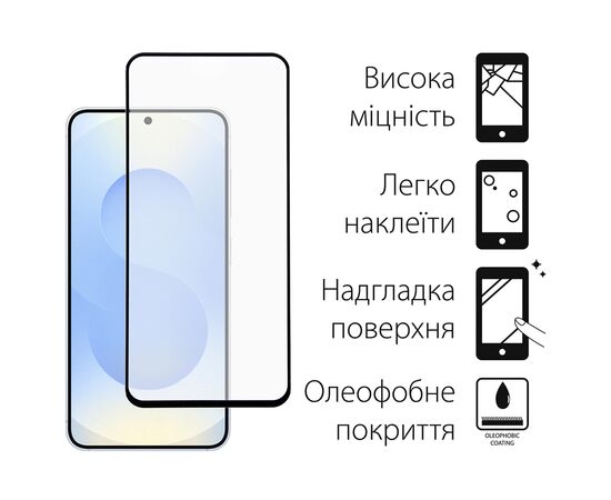 Стекло защитное Dengos Full Glue Samsung Galaxy S25 (black) (TGFG-389), изображение 2 Стекло защитное Dengos Full Glue Samsung Galaxy S25 (black) (TGFG-389), изображение 2