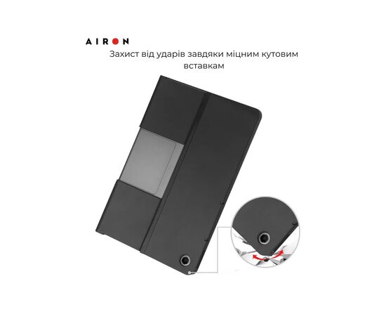 Чехол для планшета AirOn Premium Lenovo Tab Plus 2024 11.5 + Film Black (4822356758485), изображение 4 Чехол для планшета AirOn Premium Lenovo Tab Plus 2024 11.5 + Film Black (4822356758485), изображение 4