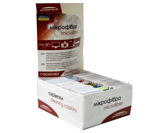 Салфетки Acropolis A-90/07 microfiber 19*17см random color, поштучно (A90-07), изображение 6 Салфетки Acropolis A-90/07 microfiber 19*17см random color, поштучно (A90-07), изображение 6