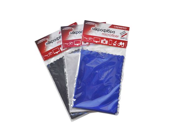 Салфетки Acropolis A-90/12 microfiber 29*22см gray, поштучно (A90-12GY), изображение 4 Салфетки Acropolis A-90/12 microfiber 29*22см gray, поштучно (A90-12GY), изображение 4