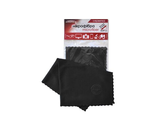 Салфетки Acropolis A-90/12 microfiber 29*22см black, поштучно (A90-12BK), изображение 3 Салфетки Acropolis A-90/12 microfiber 29*22см black, поштучно (A90-12BK), изображение 3
