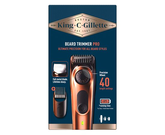 Триммер Gillette King C. Beard Trimmer Pro Для бороды (8700216659659), изображение 2 Триммер Gillette King C. Beard Trimmer Pro Для бороды (8700216659659), изображение 2