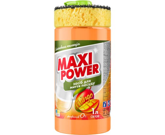 Засіб для ручного миття посуду Maxi Power Манго 1 л (4820204702076)