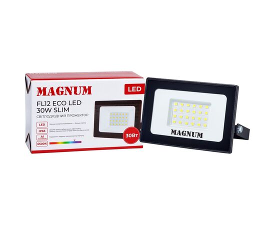 Прожектор MAGNUM FL12 ECO LED 30Вт slim 6500К IP65 (90018083), зображення 4