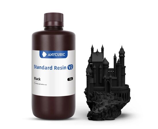 Фотополимерная смола Anycubic Standard resin V2, 1 кг, BK (SBZ2BK-102A)