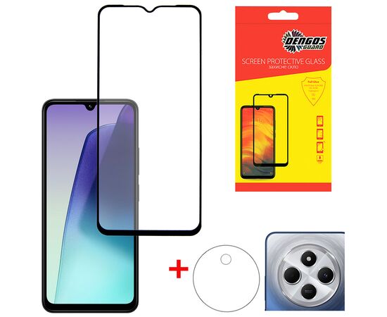 Стекло защитное Dengos Xiaomi Redmi 14C Kit (DG-TGSCP-07)