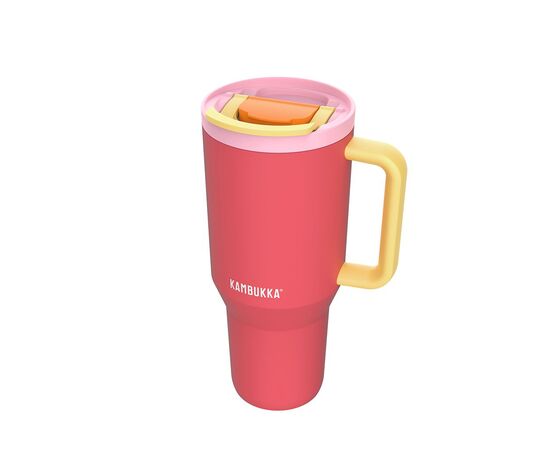 Термокружка Kambukka Rio Pink Papaya 950 мл Коралова з жовтим (11-08002), изображение 2 Термокружка Kambukka Rio Pink Papaya 950 мл Коралова з жовтим (11-08002), изображение 2