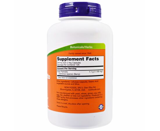 Травы Now Foods Экстракт Плодов Сереноа (Со Пальметто) 550мг, 100 вегетар (NF4747), изображение 2 Травы Now Foods Экстракт Плодов Сереноа (Со Пальметто) 550мг, 100 вегетар (NF4747), изображение 2