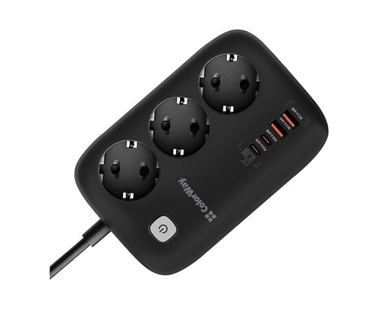 Сетевой фильтр питания ColorWay CW-CHE34PDB 3 роз/4USB GaN3 Pro (CW-CHE34PDB), изображение 3 Сетевой фильтр питания ColorWay CW-CHE34PDB 3 роз/4USB GaN3 Pro (CW-CHE34PDB), изображение 3