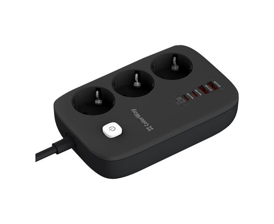 Сетевой фильтр питания ColorWay CW-CHE34PDB 3 роз/4USB GaN3 Pro (CW-CHE34PDB), изображение 5 Сетевой фильтр питания ColorWay CW-CHE34PDB 3 роз/4USB GaN3 Pro (CW-CHE34PDB), изображение 5