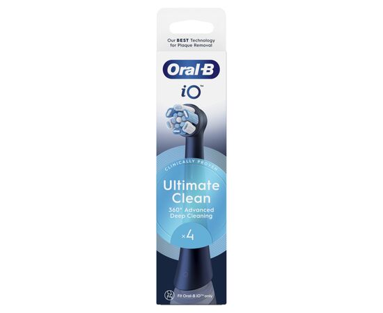 Насадка для зубної щітки Oral-B iO Ultimate Clean Black 4ct (8700216199483), зображення 11 Насадка для зубної щітки Oral-B iO Ultimate Clean Black 4ct (8700216199483), зображення 11