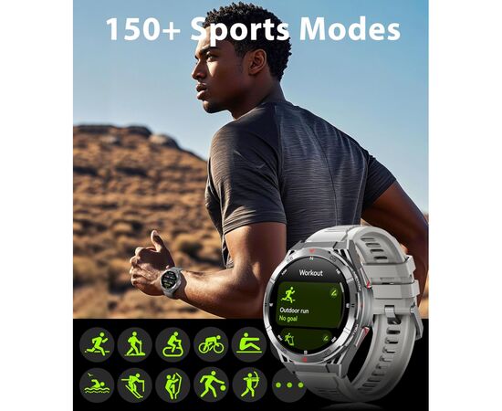 Смарт-часы OUKITEL BT12 Grey (6931940789585), изображение 10 Смарт-часы OUKITEL BT12 Grey (6931940789585), изображение 10