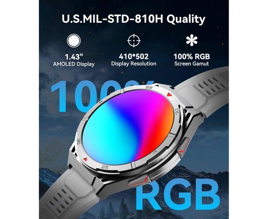 Смарт-часы OUKITEL BT12 Grey (6931940789585), изображение 5 Смарт-часы OUKITEL BT12 Grey (6931940789585), изображение 5