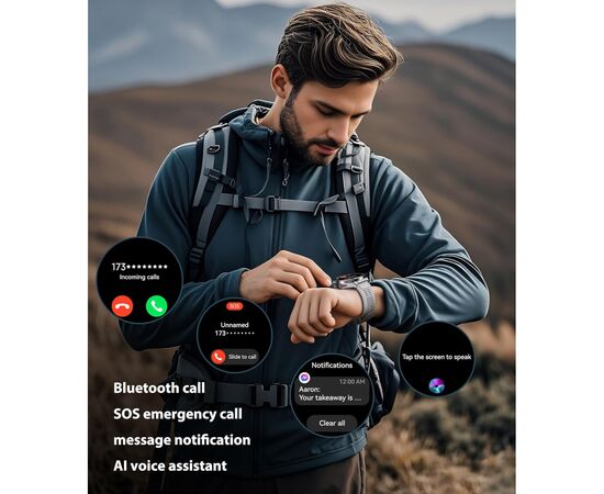 Смарт-часы OUKITEL BT12 Grey (6931940789585), изображение 6 Смарт-часы OUKITEL BT12 Grey (6931940789585), изображение 6