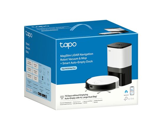 Пылесос TP-Link Tapo RV20 Mop Plus, изображение 12 Пылесос TP-Link Tapo RV20 Mop Plus, изображение 12