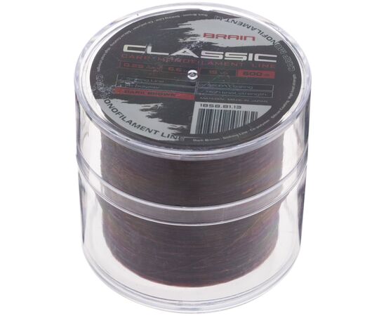 Леска Brain Classic Carp Line (dark brown) 600m 0.25mm 15lb 6.6kg (1858.81.13), изображение 2 Леска Brain Classic Carp Line (dark brown) 600m 0.25mm 15lb 6.6kg (1858.81.13), изображение 2