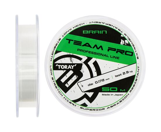 Волосінь Brain Team Pro 50m (clear) 0.172mm 2.9kg (1858.26.86)