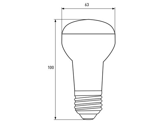 Лампочка Eurolamp LED R63 9W E27 4000K 220V (LED-R63-09274(P)), зображення 3 Лампочка Eurolamp LED R63 9W E27 4000K 220V (LED-R63-09274(P)), зображення 3
