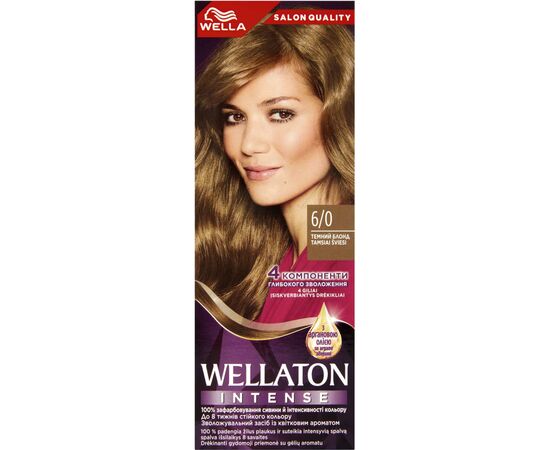 Краска для волос Wellaton 6/0 Темный блонд 110 мл (4064666085678)