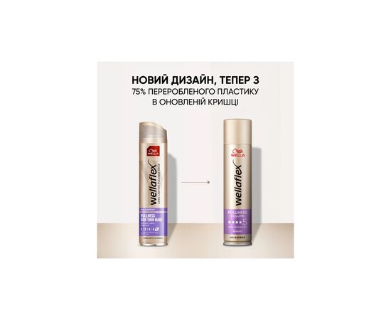 Лак для волос WellaFlex Fullness Volume 5 Ultra Strong Hold 250 мл (4056800912452), изображение 7 Лак для волос WellaFlex Fullness Volume 5 Ultra Strong Hold 250 мл (4056800912452), изображение 7