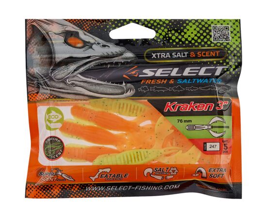 Силикон рыболовный Select Kraken 3" 247 (5 шт/уп) (1870.73.10), изображение 2 Силикон рыболовный Select Kraken 3" 247 (5 шт/уп) (1870.73.10), изображение 2