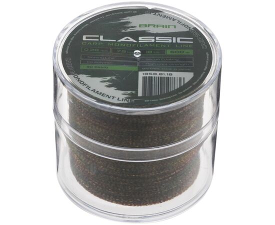 Леска Brain Classic Carp Line 3D (camo) 600m 0.28mm 18lb 7.9kg (1858.81.18), изображение 2 Леска Brain Classic Carp Line 3D (camo) 600m 0.28mm 18lb 7.9kg (1858.81.18), изображение 2