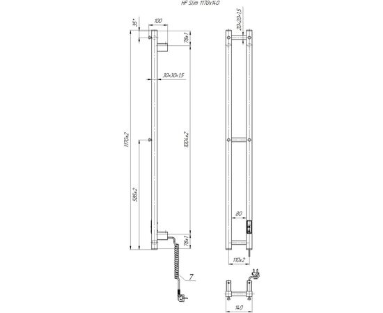 Сушарка для рушників Hygge Family Slim (3.164.045797.WM), зображення 4 Сушарка для рушників Hygge Family Slim (3.164.045797.WM), зображення 4