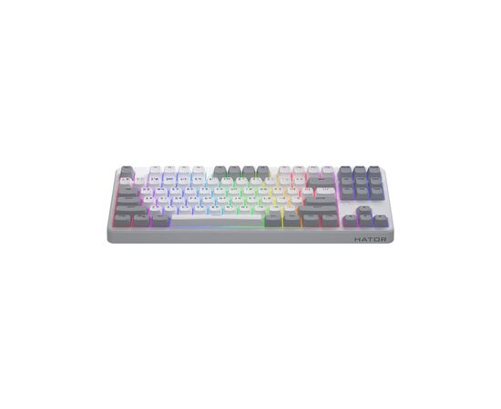 Клавиатура Hator Rockfall 3 Mecha TKL QMK/VIA Orange Wireless White (HTK851UA), изображение 2 Клавиатура Hator Rockfall 3 Mecha TKL QMK/VIA Orange Wireless White (HTK851UA), изображение 2
