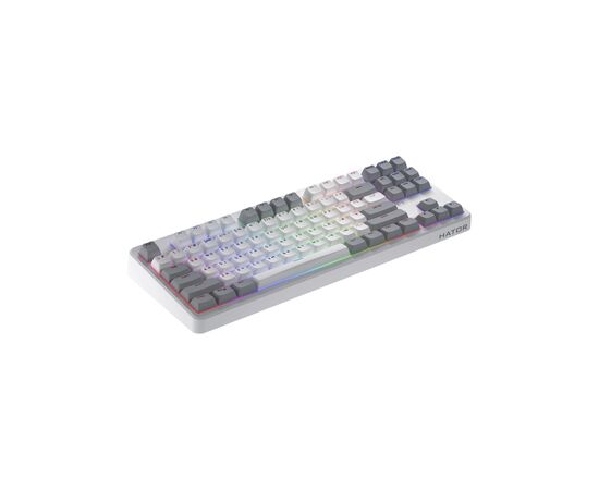 Клавиатура Hator Rockfall 3 Mecha TKL QMK/VIA Orange Wireless White (HTK851UA), изображение 4 Клавиатура Hator Rockfall 3 Mecha TKL QMK/VIA Orange Wireless White (HTK851UA), изображение 4