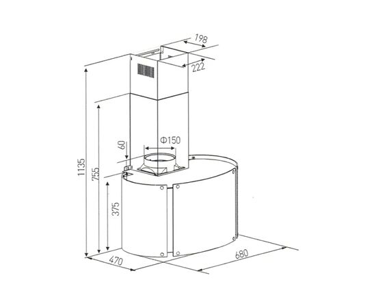 Вытяжка кухонная Kaiser A 7425 Eco, изображение 2 Вытяжка кухонная Kaiser A 7425 Eco, изображение 2