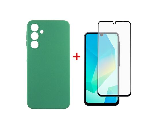 Чохол до мобільного телефона Dengos Samsung Galaxy A16 Soft + glass (Mint) (DG-KM-134)