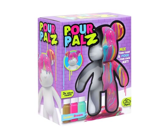 Набор для творчества ToyMonster Pour Palz Флюид Арт - Мишка "Золотая мечта" (GS-G08681), изображение 5 Набор для творчества ToyMonster Pour Palz Флюид Арт - Мишка "Золотая мечта" (GS-G08681), изображение 5