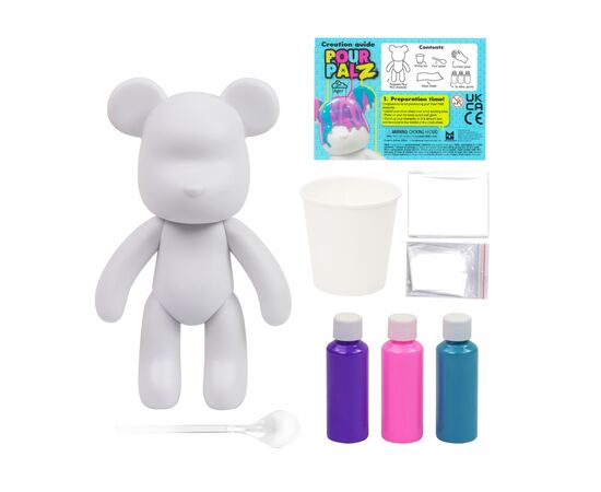 Набор для творчества ToyMonster Pour Palz Флюид Арт - Мишка "Ягодный взрыв" (GS-G08682), изображение 2 Набор для творчества ToyMonster Pour Palz Флюид Арт - Мишка "Ягодный взрыв" (GS-G08682), изображение 2