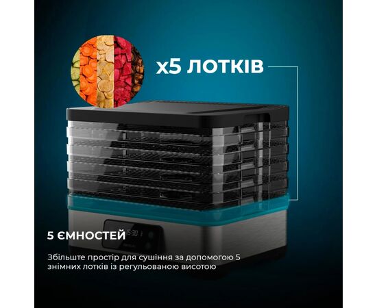 Сушка для овощей и фруктов Cecotec VitaDry Pro (CCTC-04949), изображение 5 Сушка для овощей и фруктов Cecotec VitaDry Pro (CCTC-04949), изображение 5