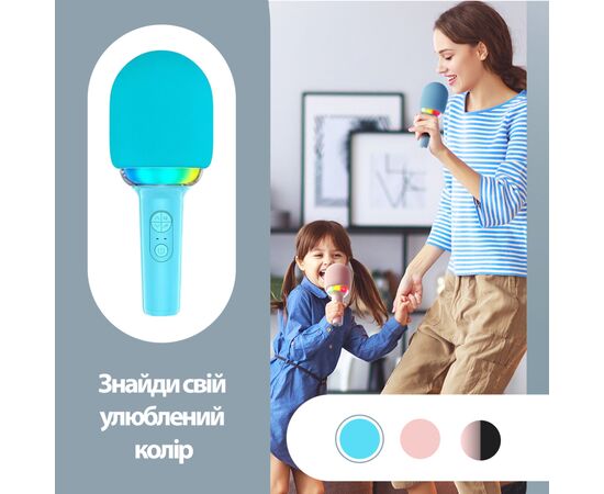 Музыкальная игрушка UFT Беспроводной караоке-микрофон для детей и взрослых с подсветкой и изменением голоса MK3 Blue (UFTMK3Blue), изображение 5 Музыкальная игрушка UFT Беспроводной караоке-микрофон для детей и взрослых с подсветкой и изменением голоса MK3 Blue (UFTMK3Blue), изображение 5