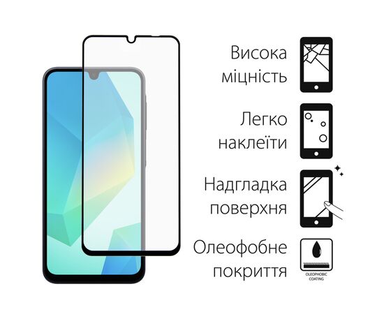 Чехол для мобильного телефона Dengos Samsung Galaxy A16 Matte + glass (Black) (DG-KM-133), изображение 3 Чехол для мобильного телефона Dengos Samsung Galaxy A16 Matte + glass (Black) (DG-KM-133), изображение 3