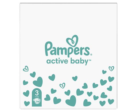 Подгузник Pampers Active Baby Midi Размер 3 (6-10 кг), 208 шт. (8001090910745), изображение 2 Подгузник Pampers Active Baby Midi Размер 3 (6-10 кг), 208 шт. (8001090910745), изображение 2