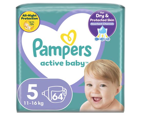 Подгузник Pampers Active Baby Размер 5 (11-16 кг) 64 шт (8001090949974)