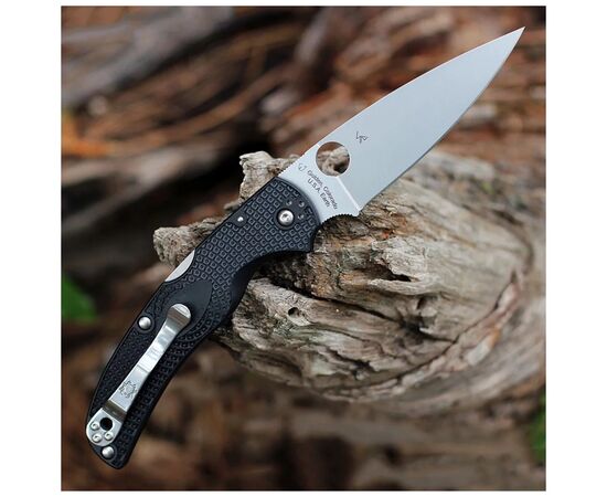 Нож Spyderco Native Chief Satin BD1N Black FRN (C244PBK), изображение 8 Нож Spyderco Native Chief Satin BD1N Black FRN (C244PBK), изображение 8