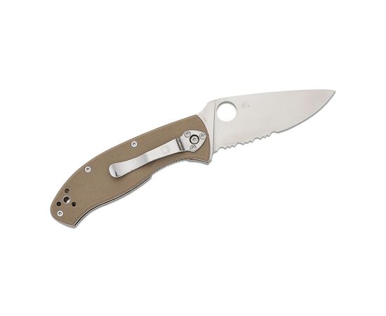 Нож Spyderco Tenacious M4 Serrated Brown G10 (C122GBNM4PS), изображение 2 Нож Spyderco Tenacious M4 Serrated Brown G10 (C122GBNM4PS), изображение 2