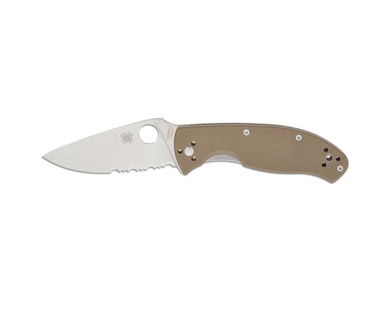 Нож Spyderco Tenacious M4 Serrated Brown G10 (C122GBNM4PS)