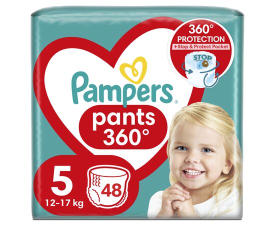 Подгузник Pampers трусики Pants Junior Размер 5 (12-17 кг), 48 шт (4015400672906)