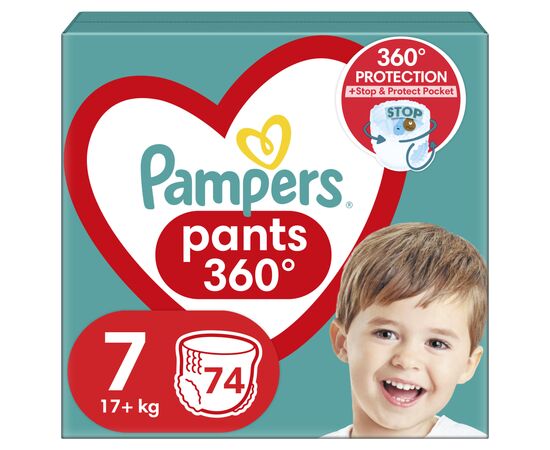 Подгузник Pampers трусики Pants Giant Размер 7 (17+ кг) 74 шт. (8006540069622)