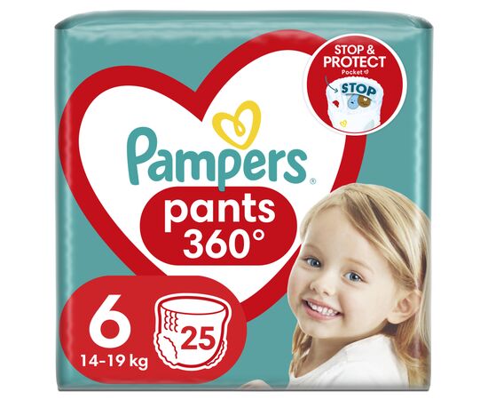 Подгузники Pampers трусики Pants Giant Розмір 6 (14-19 кг) 25 шт (8006540069745)